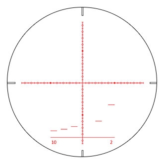 Illuminated Half Mil Dot Reticle